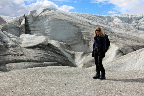 emily on a glacier